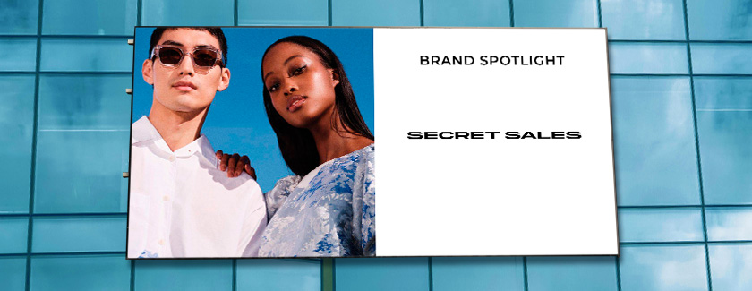 Secret Sales brand spotlight banner