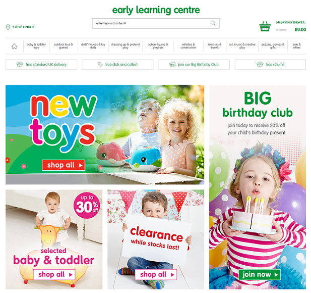 Early Learning Centre Homepage