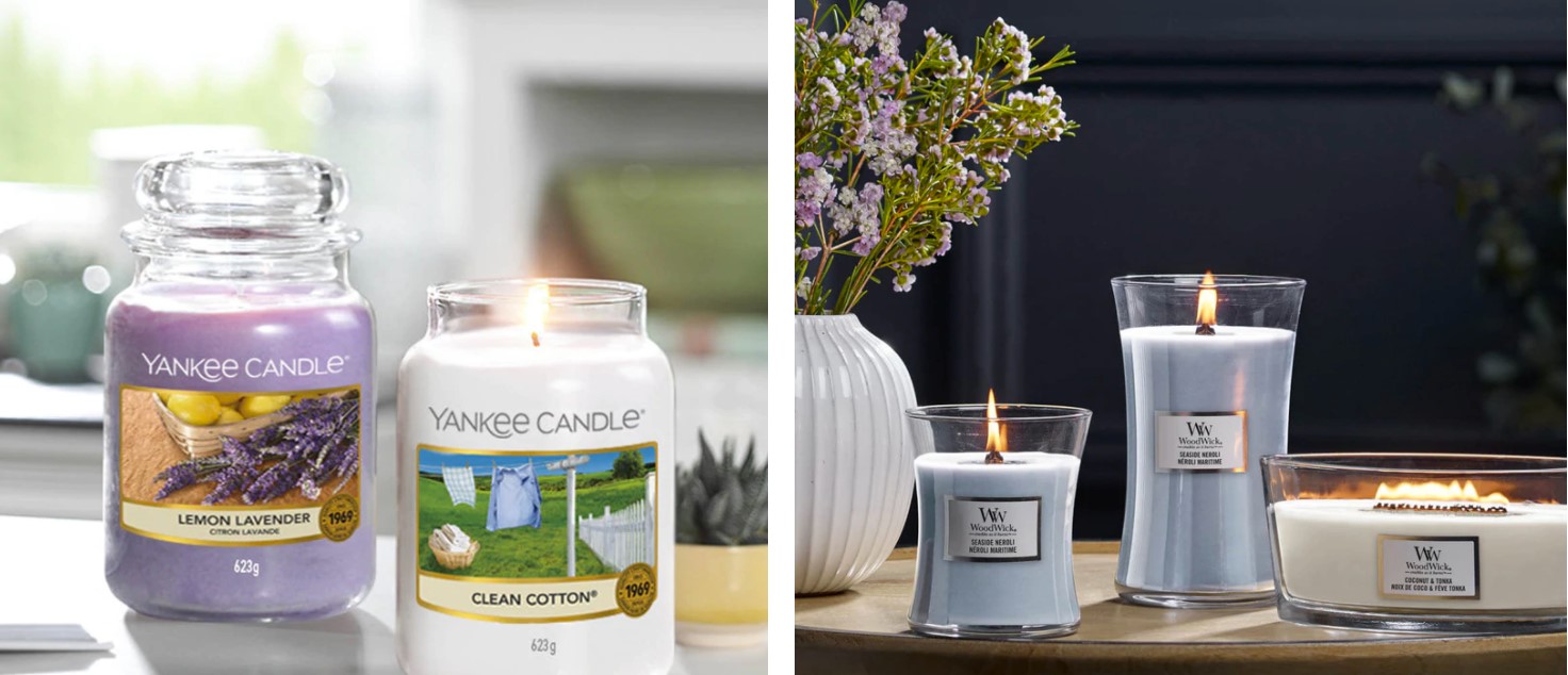 Candles from top brands like Yankee Candle and WoodWick at Candles Direct
