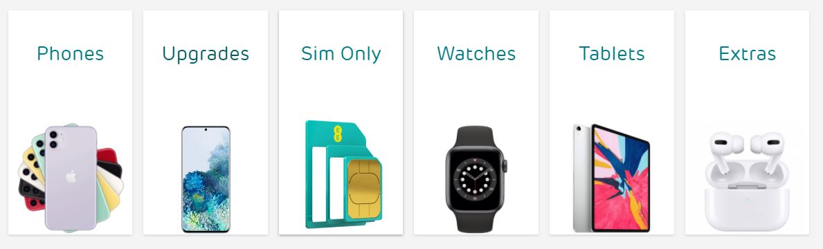 EE Mobile Contracts Homepage