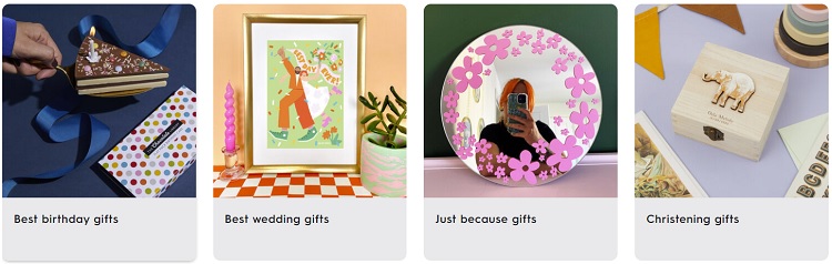 Not On The High Street Homepage