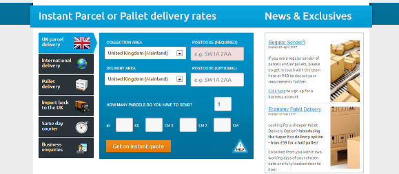 P4D Parcel Delivery Rate Calculator