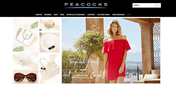 Peacocks Homepage Screenshot