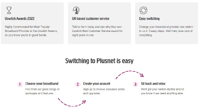 Plusnet Broadband Homepage