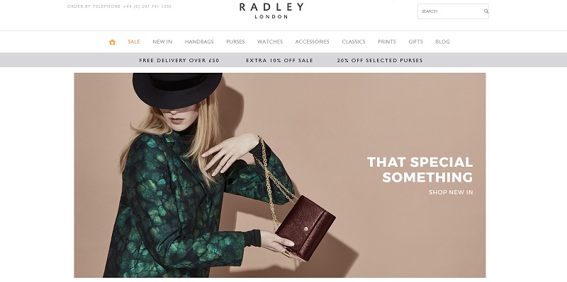 Radley Homepage Screenshot