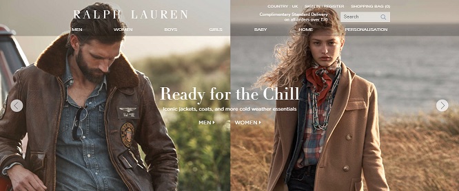 Ralph Lauren Homepage Screenshot