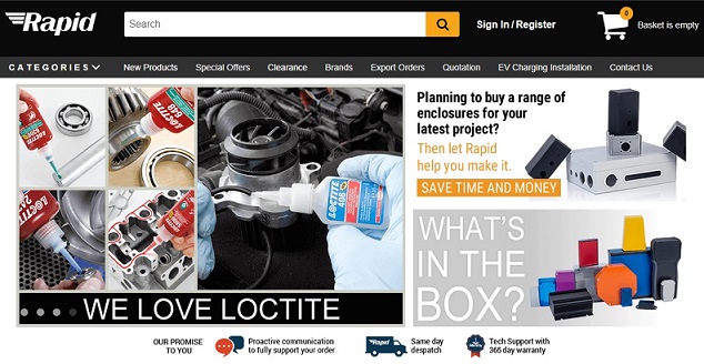 Rapid Online Homepage Screenshot