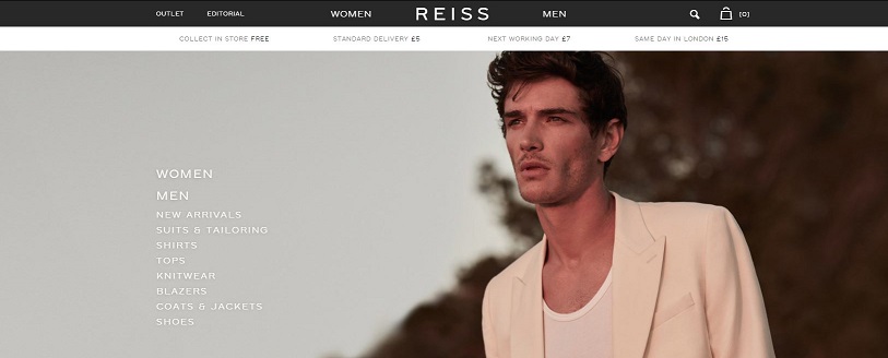 Reiss Homepage Screenshot