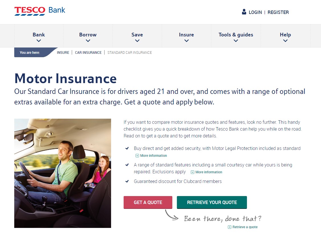 Tesco Bank Car Insurance Banner