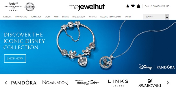 The Jewel Hut Homepage Screenshot