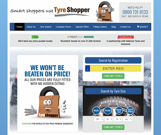 Tyre Shopper Homepage