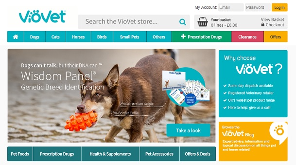 VioVet Homepage Screenshot
