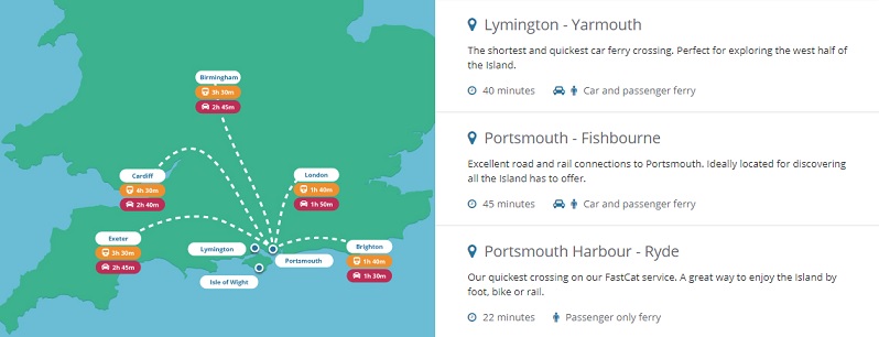 Wightlink Route Screenshot