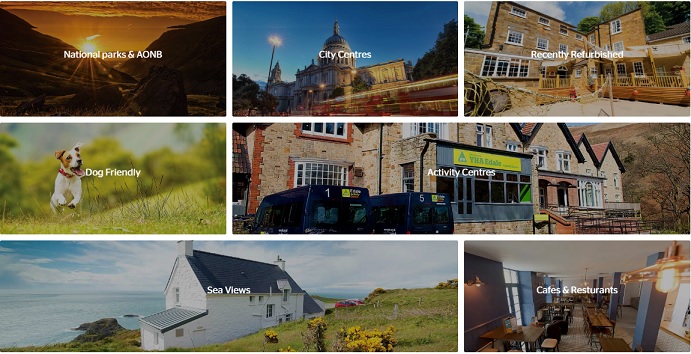 YHA Hostel Categories
