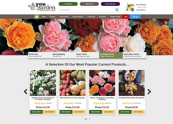 You Garden Homepage Screenshot